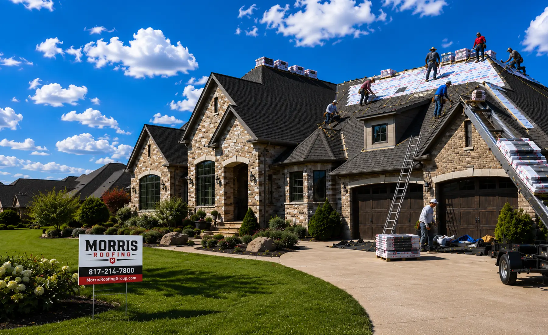 Premium residential roofing project on a North Texas home